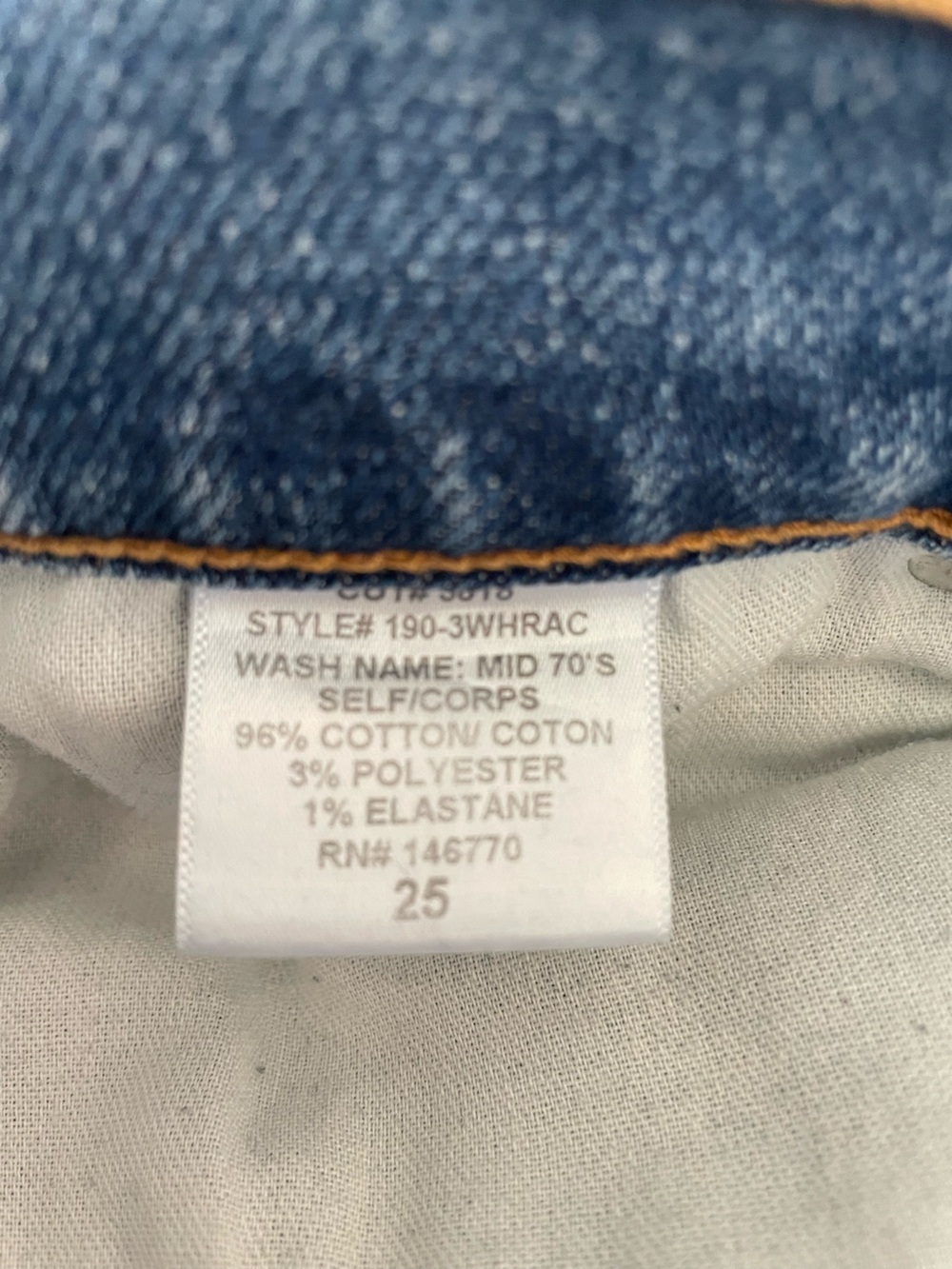 RE/DONE High Rise Ankle Crop Mid 70's Size 25 Denim Casual - Picture 7 of 11